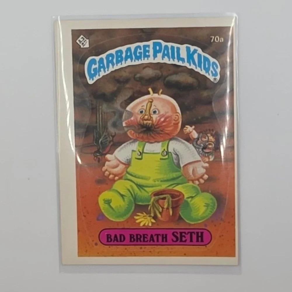 Topps Garbage Pail Kids OS2 Bad Breath Seth Good 70a Miscut
